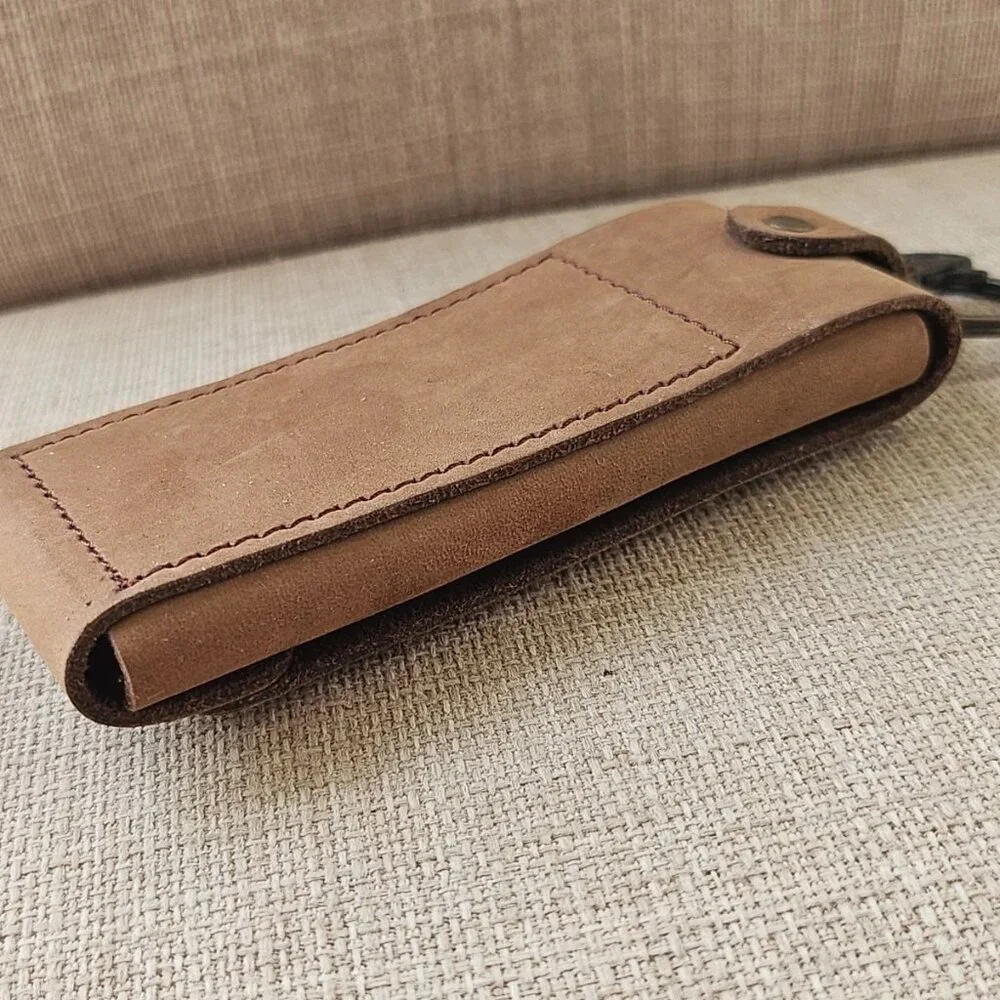 Handcrafted Keychain High Quality Genuine Leather 4 Keys Holder Key Fob New